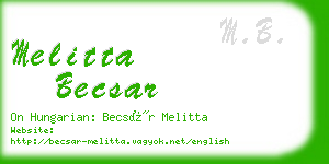 melitta becsar business card